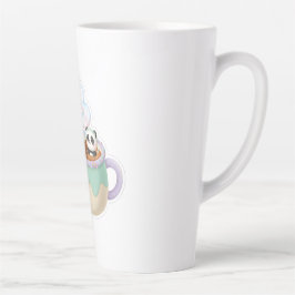 かわいいパンダのティーマグイラスト カフェラテマグ