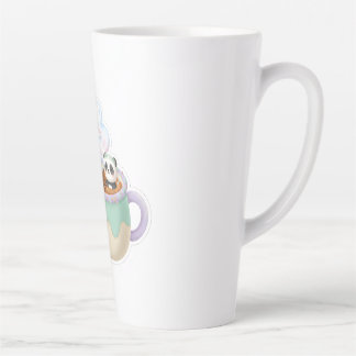 かわいいパンダのティーマグイラスト カフェラテマグ