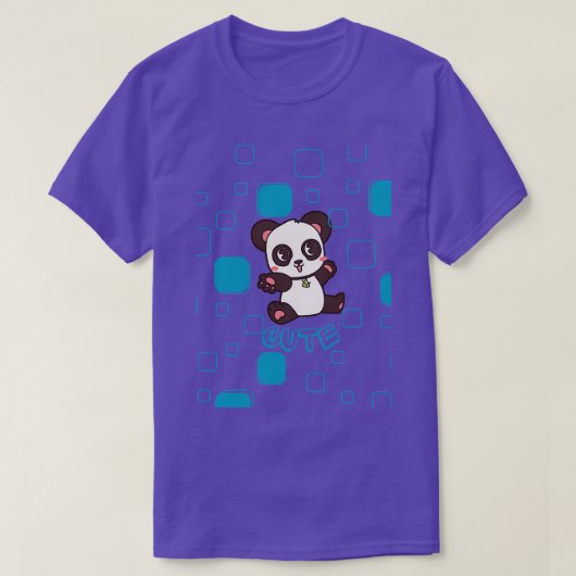 かわいいパンダのデザイン Tシャツ (デザイン正面)