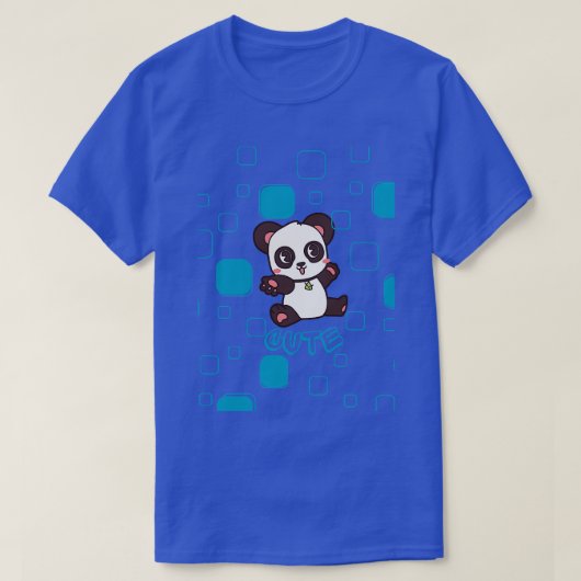 かわいいパンダのデザイン Tシャツ (デザイン正面)