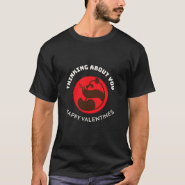 かわいいパンダのバレンタインデー竹ガールフレンド Tシャツ