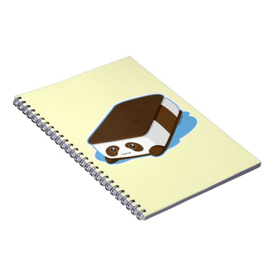 かわいいパンダのバーのアイスクリーム ノートブック (右側)