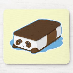 かわいいパンダのバーのアイスクリーム マウスパッド