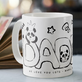 かわいいパンダのパパへのギフト コーヒーマグカップ