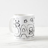 かわいいパンダのパパへのギフト コーヒーマグカップ (正面左)