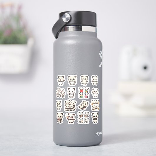 かわいいパンダのビニールステッカー シール (HydroFlask)