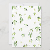 かわいいパンダのピンクの花の双子の男の子の赤ちゃんシャワー 招待状 (裏面)