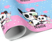 かわいいパンダのプレゼント ラッピングペーパー (ロールコーナー)