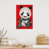 かわいいパンダのベアアートのポスター ポスター (キッチン)