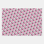 かわいいパンダのベアーパターンのラッピング紙シート ラッピングペーパーシート (正面)