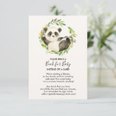 かわいいパンダのベイビーシャワーブック 赤ちゃんのカード エンクロージャーカード (スタンド正面)