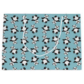 かわいいパンダのベビーユニセックスバシャワー ラージペーパーバッグ (正面)