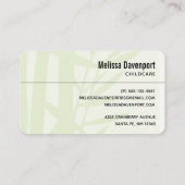 かわいいパンダのペア&竹の水色 名刺 (裏面)