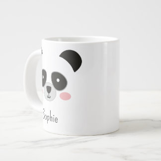 かわいいパンダのマグカップ - 名前を入れられる ジャンボコーヒーマグカップ