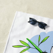 かわいいパンダの名前をカスタムするのビーチタオル ビーチタオル (インサイチュ)