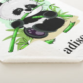 かわいいパンダの名前をカスタムする毛布 シェルパブランケット (3/4)