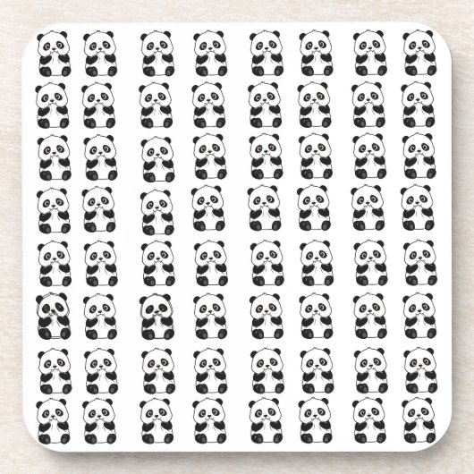 かわいいパンダの噛みつき コースター (正面)
