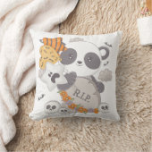 かわいいパンダの墓RIPこうもりハロウィーン クッション (ブランケット)