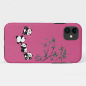 かわいいパンダの家族が竹下 | 愛らしいパンダ Case-Mate iPhoneケース (裏面(横))