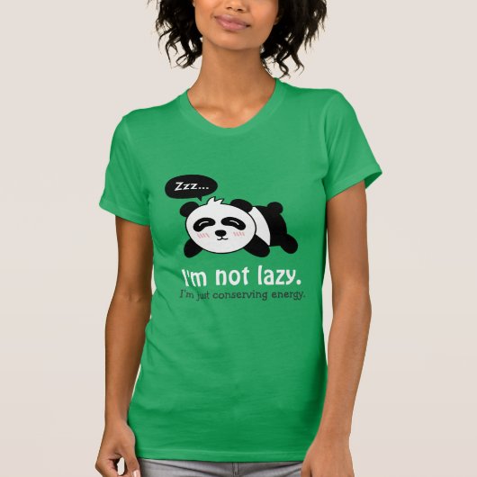 かわいいパンダの寝顔のイラスト Tシャツ (正面)