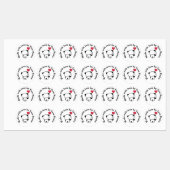 かわいいパンダの愛で作るアイロン ラベル (シート)