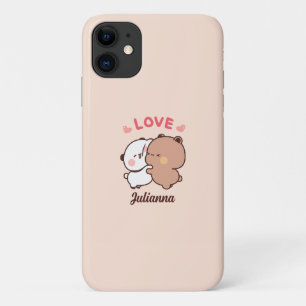 かわいいパンダの愛パーソナライズされた女の子の名前 iPhone 11 ケース