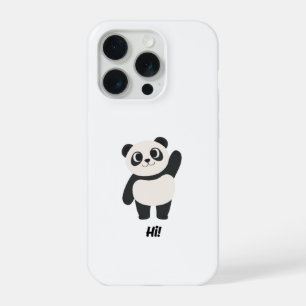 かわいいパンダの挨拶 "こんにちは" かわいいキャラクターのスマホケース iPhone 15 PROケース