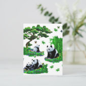 かわいいパンダの漫画 ポストカード (スタンド正面)