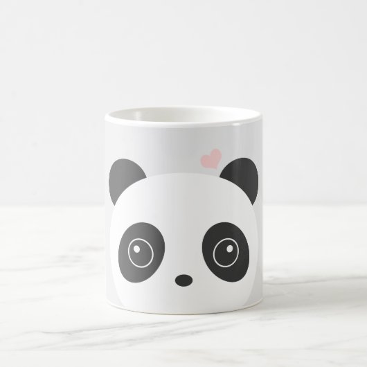かわいいパンダの灰色のマグ コーヒーマグカップ (中央)