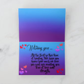 かわいいパンダの癒しの願い カード (内部)