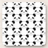 かわいいパンダの白黒の模様 コースター (正面)