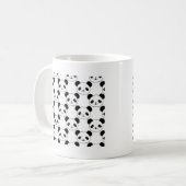 かわいいパンダの白黒の模様 コーヒーマグカップ (正面左)