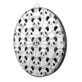 かわいいパンダの白黒の模様 ダーツボード (正面右)