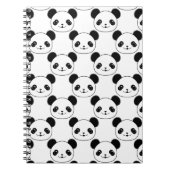かわいいパンダの白黒の模様 ノートブック (正面)