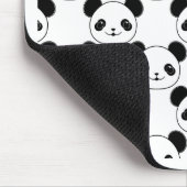 かわいいパンダの白黒の模様 マウスパッド (コーナー)
