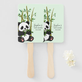 かわいいパンダの竹とミントのベビーシャワー ハンドファン