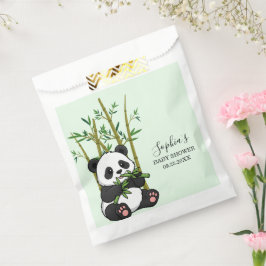 かわいいパンダの竹とミントのベビーシャワー フェイバーバッグ