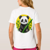 🐼 かわいいパンダの竹の子供用ギフト ✨ Tシャツ (裏面)