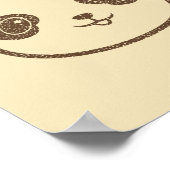 かわいいパンダの絵 ポスター (角)