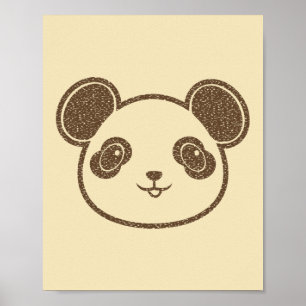 かわいいパンダの絵 ポスター