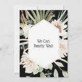 かわいいパンダの緑の赤ちゃん男女兼用シャワー 招待状 (裏面)