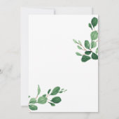 かわいいパンダの緑男女兼用の赤ちゃんシャワー 招待状 (裏面)