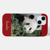 かわいいパンダの背景、名前、 Case-Mate iPhoneケース (裏面 (横))