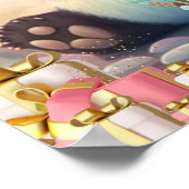 かわいいパンダの虹彩カラフルな現代のベビーアート ポスター (角)