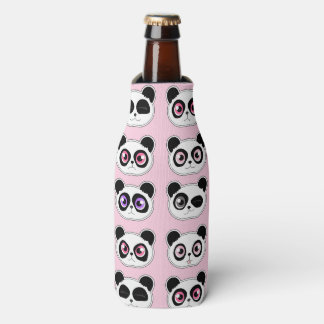 かわいいパンダの表情（ピンク） ボトルクーラー