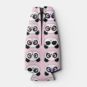 かわいいパンダの表情（ピンク） ボトルクーラー (裏面)