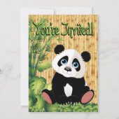 かわいいパンダの誕生日パーティー招待状 招待状 (裏面)