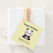 かわいいパンダの誕生日黄色 フェイバータグ (インサイチュ)