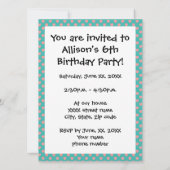 かわいいパンダの誕生日 招待状 (裏面)