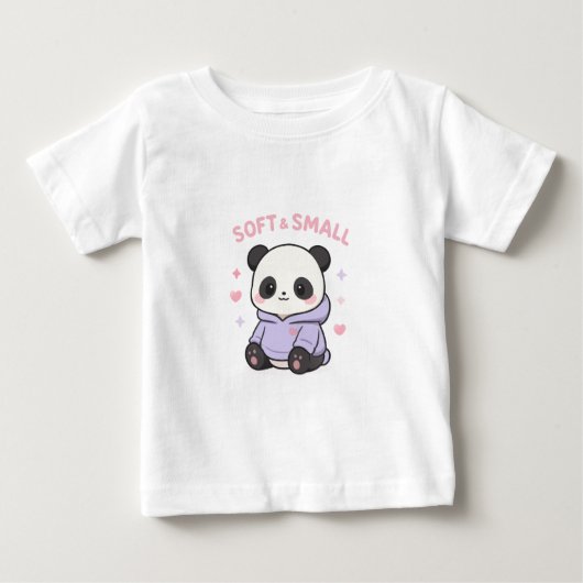 かわいいパンダの赤ちゃん服 ベビーTシャツ (正面)